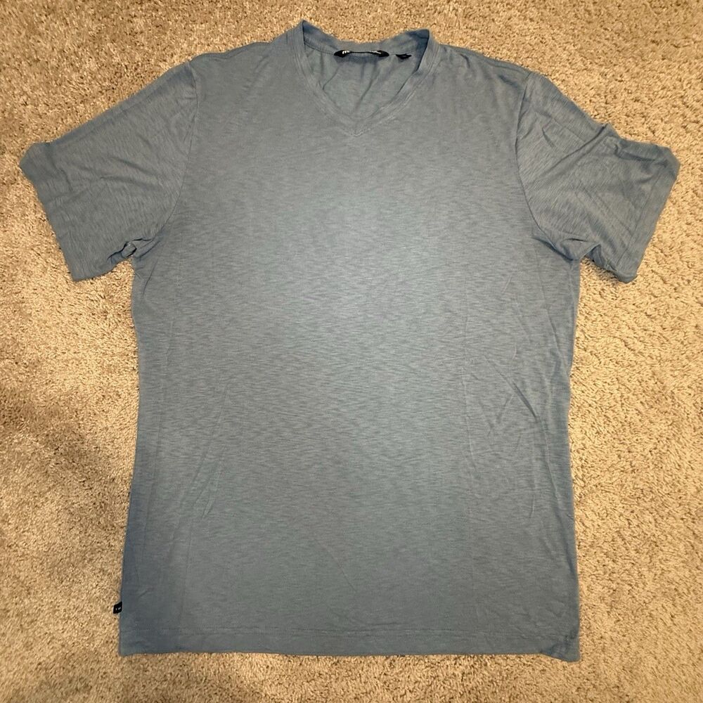 Travis Mathew V-Neck Cloud Tee Blue Size Large